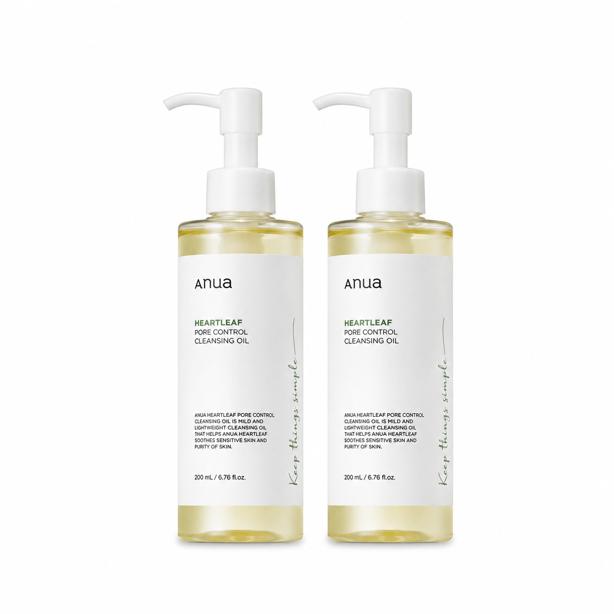 Anua Heartleaf Pore Control Cleansing Oil 200mL [Double Set]